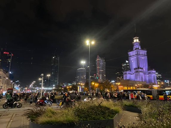 Protesty przeciw zakazowi aborcji w centrum Warszawy