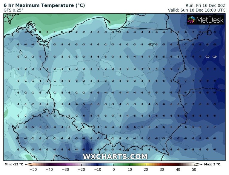 Temperatura będzie bardzo niska.