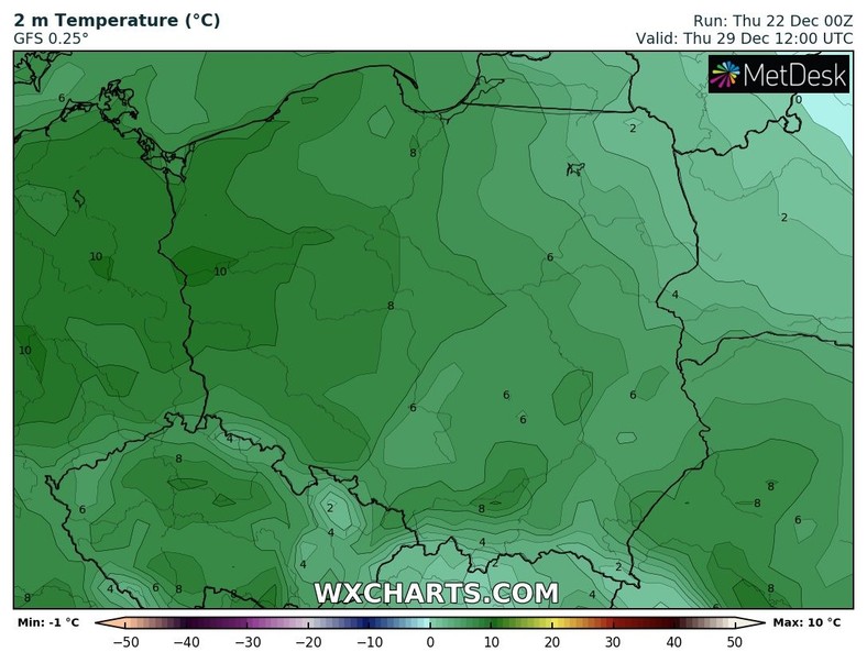 Po Bożym Narodzeniu również dominować mają dodatnie temperatury