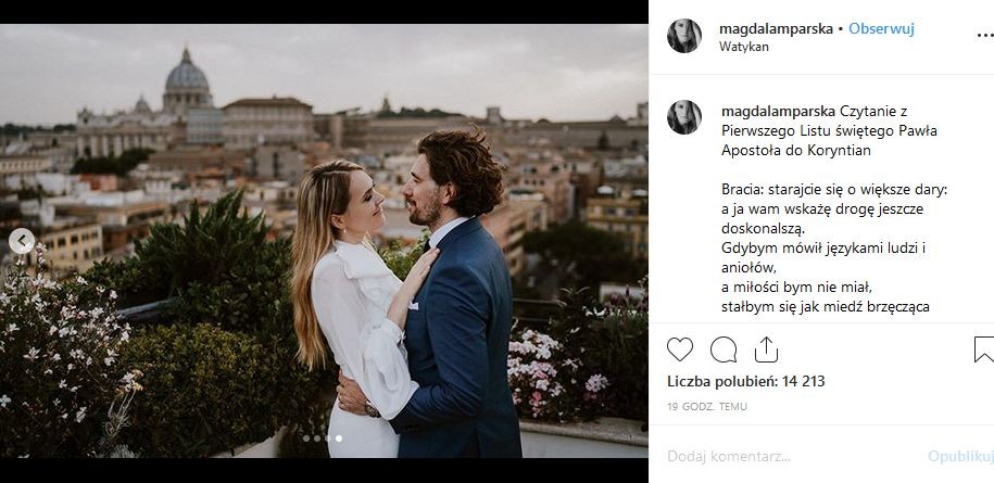 ślub Magdaleny Lamparskiej i Bartosza Osumka / fot. Patryk Bruliński