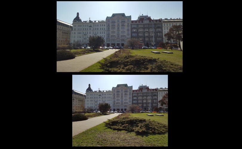 Na górze zdjęcie zrobione aparatem w telefonie Samsung Galaxy S6, na dole - S7