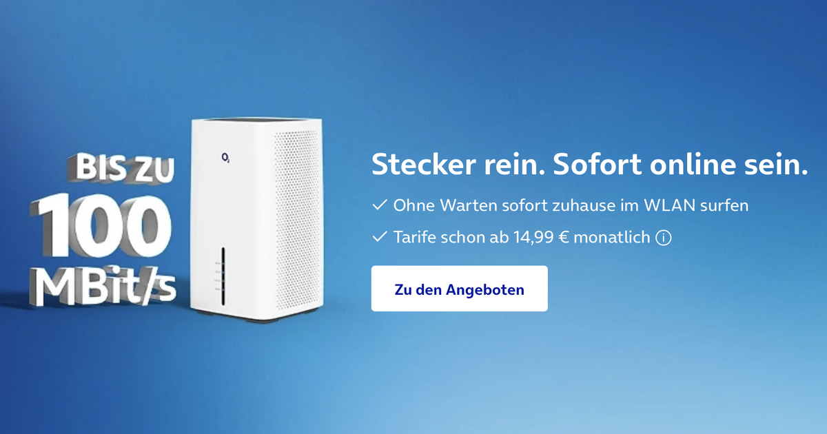 Prizden Wi-Fi: O2'nin ev tarifeleri ile ayda 14,99 Euro'dan başlayan fiyatlarla sörf yapmaya başlayın