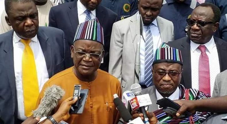 Governor Samuel Ortom and NNPC GMD, Maikanti Baru