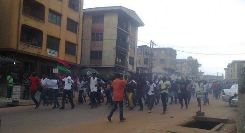 Pro-Biafra supporters