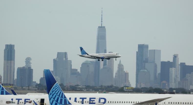 United Airlines planes at Newark Liberty International Airport.Justin Sullivan/Getty Images