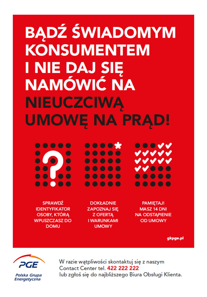 Pogoniłam naciągaczy od prądu