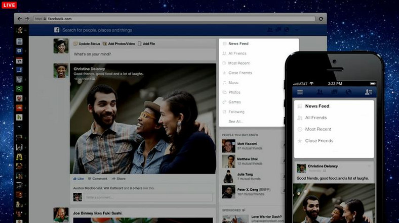 Facebook zmienia sposób prezentacji aktualności