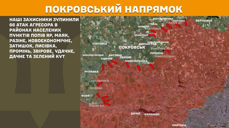 Kierunek Pokrowski na ukraińskich mapach