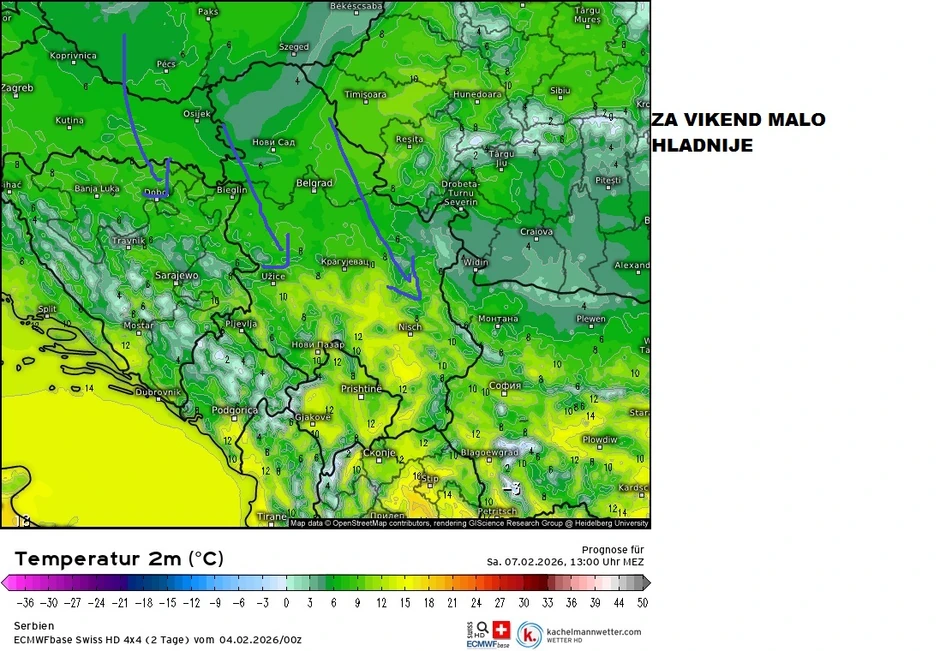 Malo hladnije za vikend