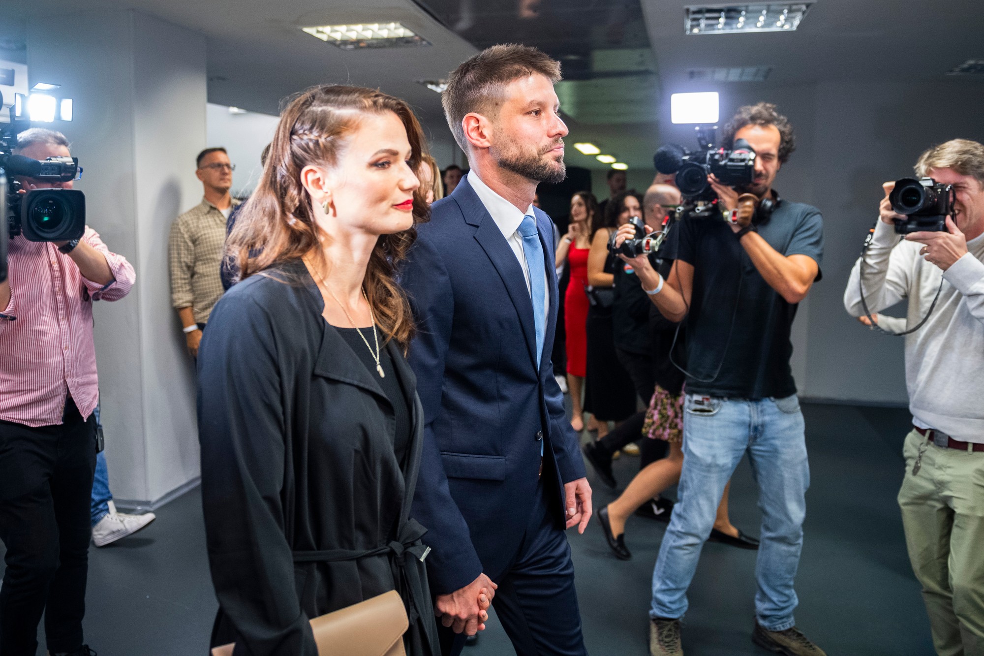 Michal Šimečka a jeho partnerka Soňa Ferienčíková.
