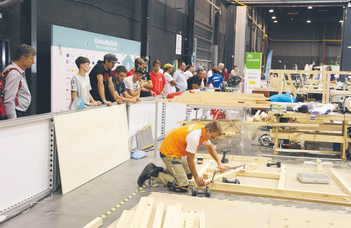 Jedną z konkurencji podczas EuroSkills 2023 było ciesielstwo