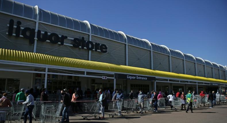 There was a long and thirsty queue outside the Makro Silverlakes Liquor Store in Pretoria as it reopened on Monday