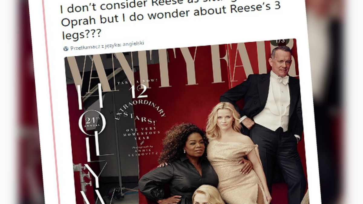 Magazyn modowy “Vanity Fair” co roku przygotowuje specjalne wydanie poświęcone Hollywood. W tym roku nie było inaczej. Coś jednak poszło nie tak.