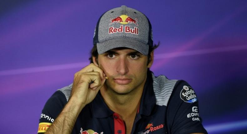 Torro Rosso's driver Carlos Sainz, pictured in May 2017, said that he felt doubtful about doing another year in the same 'junior' team, but declined to suggest where he might go