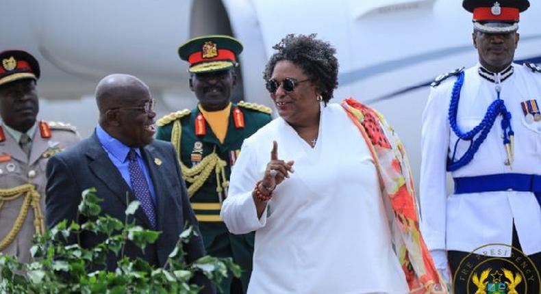 Prime Minister of Barbados with Akufo Addo