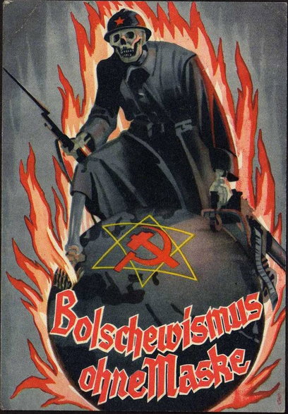 Antysowiecki plakat propagandowy w nazistowskich Niemczech w 1939 r.
