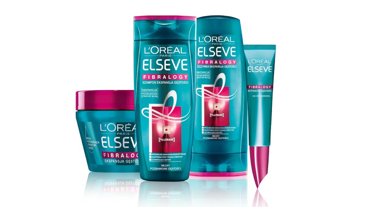 L’Oréal Paris pragnie sprostać wymaganiom kobiet i pilnuje by kosmetyki zawierały dodatkowe korzyści oraz nowatorskie, dojrzałe formuły. ELSEVE FIBRALOGY realizuje marzenia kobiet o gęstych i grubych włosach. Co czwarta Polka narzeka na cienkie i kruche włosy. Codzienne zabiegi zazwyczaj dają krótkotrwałe rezultaty, po czym fryzura traci objętość i kształt.  Włosy cienkie z natury mają zdecydowanie mniej budulca włókien, przez co są delikatne, brakuje im energii oraz zauważalnej i wyczuwalnej gęstości. Innowacja Filloxane dostaje się do środka włosa i rozprasza się wewnątrz włókien skutkując pogrubieniem struktury włosa. Co więcej dodana struktura zostaje zatrzymana we włóknie włosa. Gama Fibrology to gwarancja gęstości, która rośnie przy kolejnych aplikacjach.