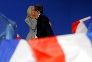 Emmanuel Macron, Brigitte Trogneux, Francja, wybory, 