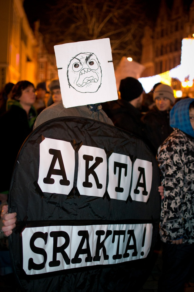 Manifestacja Anty ACTA - Wrocław, fot. Damian Mękal/ Daj znać