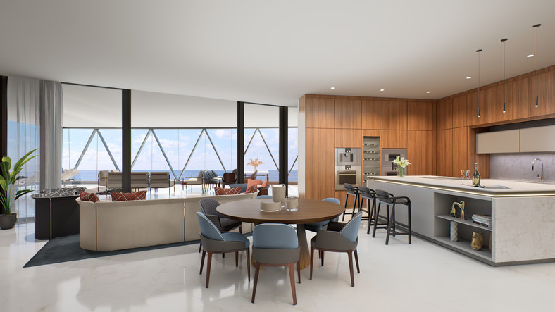 Apartamenty Bentley Residences w Miami z windą samochodową