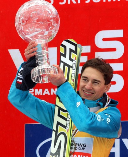 Kamil Stoch razem z żoną cieszył się ze zdobycia Kryształowej Kuli