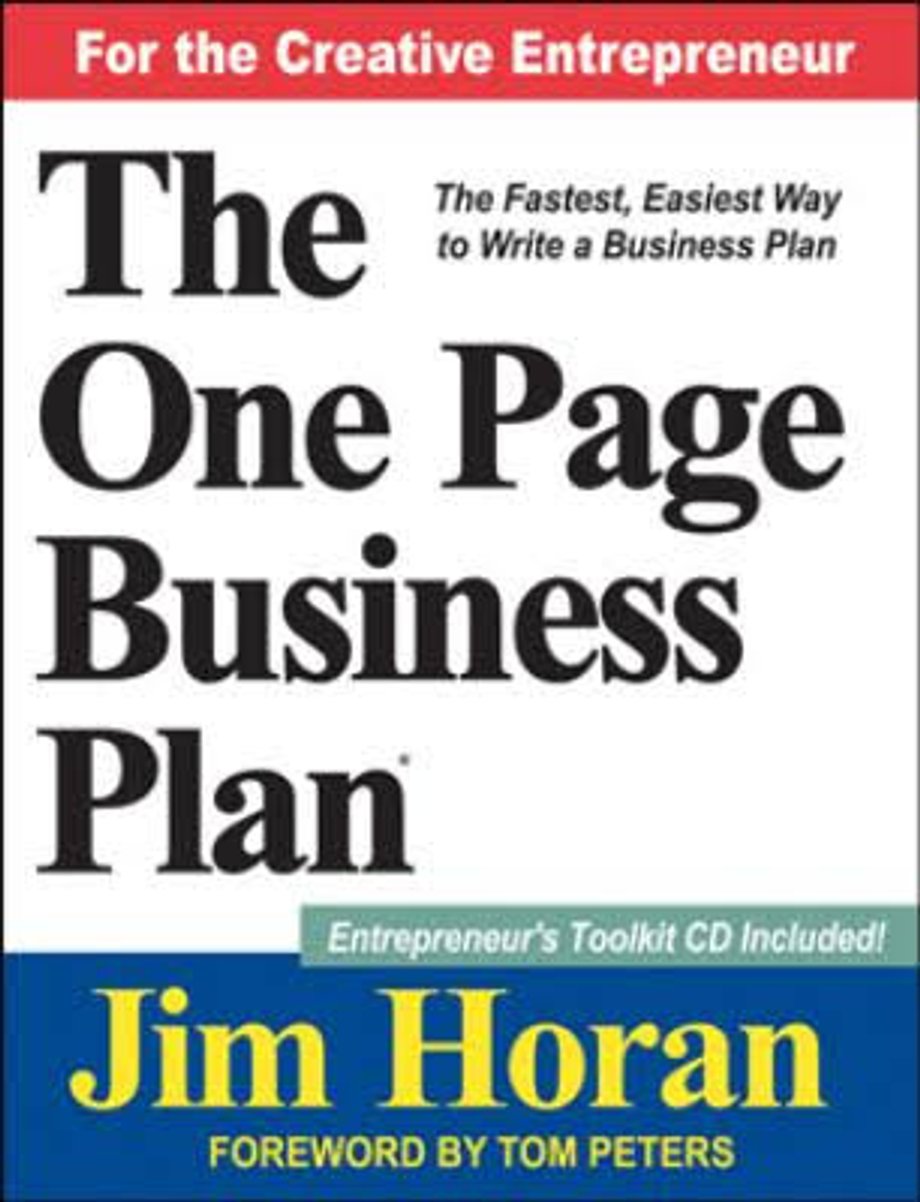 The one page business plan