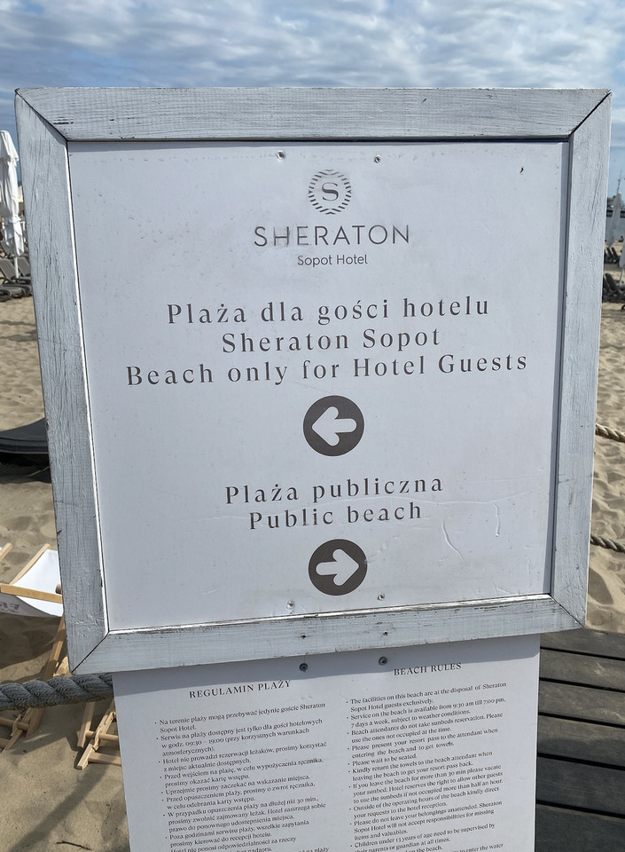 Sheraton w Sopocie oferuje swoim gościom dostęp do prywatnej plaży