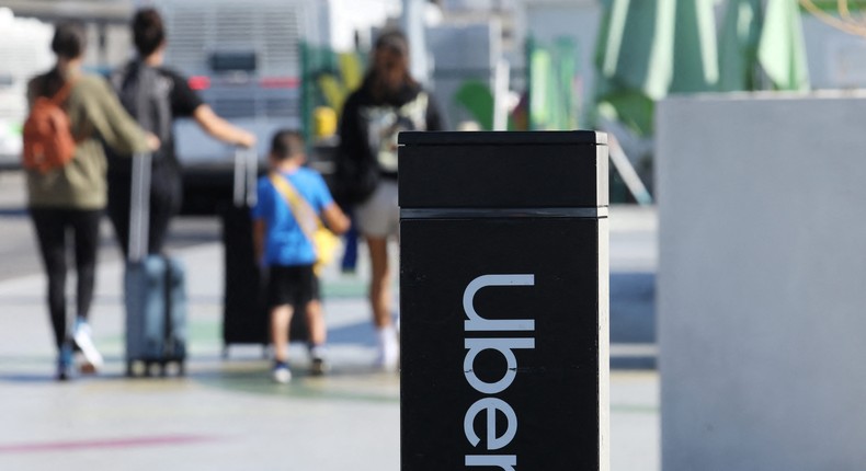 Uber stand at LAX