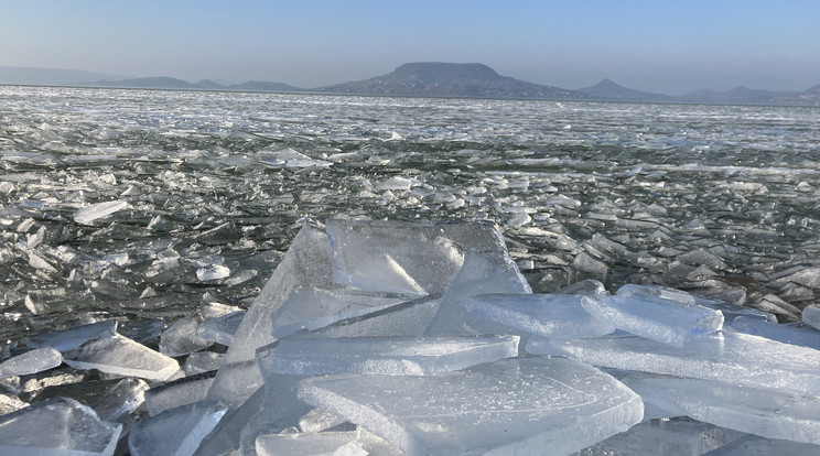 A Balaton környékét néhány hete borította be a jég / Fotó: Pozsonyi Zita
