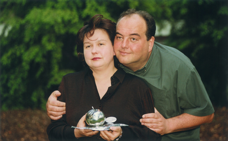 Joanna Liszkiewicz-Kuroń i Maciej Kuroń w 2001 r.