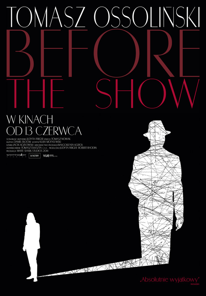 "Tomasz Ossoliński. Before the Show" - plakat kinowy