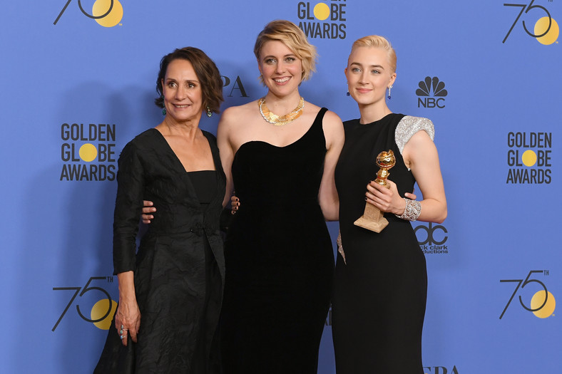 Laurie Metcalf, Greta Gerwig i Saoirse Ronan po gali Złotych Globów 2018