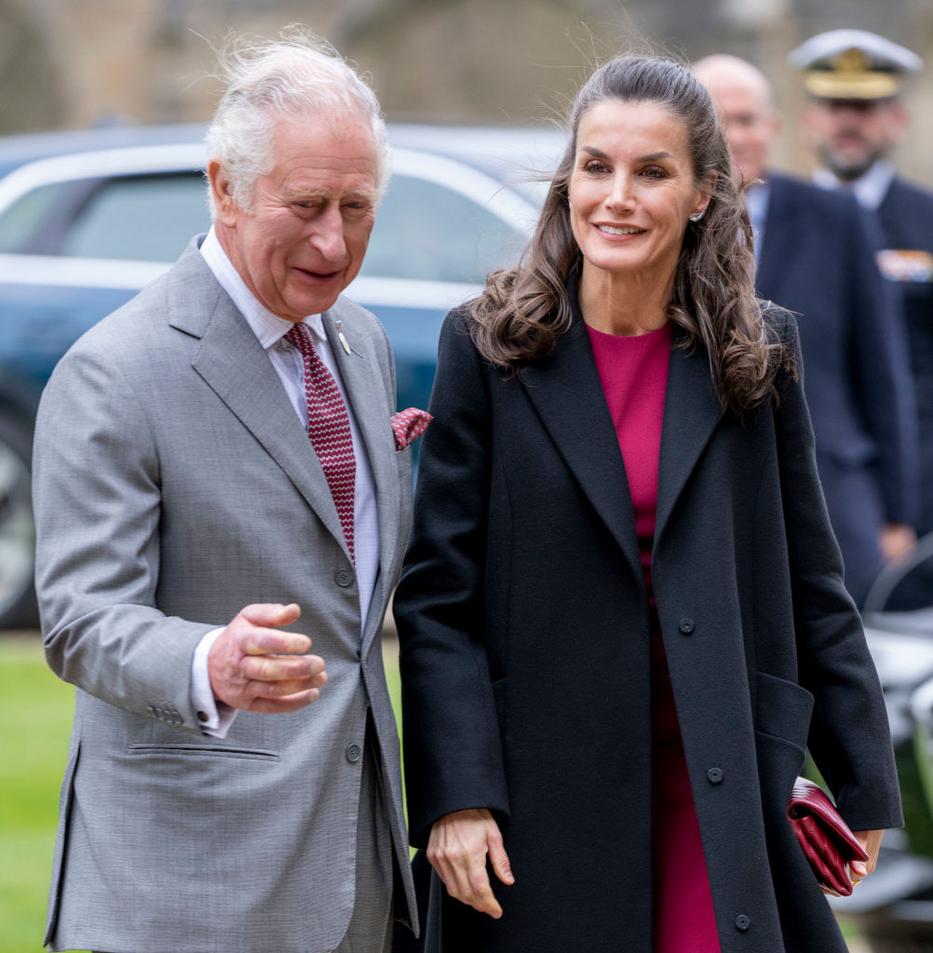 Letícia spanyol királyné és Károly herceg közösen érkeztek az Auckland-kastélyba. Fotó: Getty Images