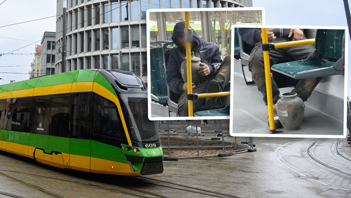 Wykopał urnę z prochami ojca. Rozsypał je w tramwaju