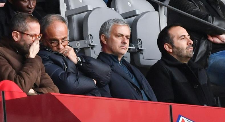 Planning for the future? Jose Mourinho was in the stands to run the rule over Lille star Nicolas Pepe