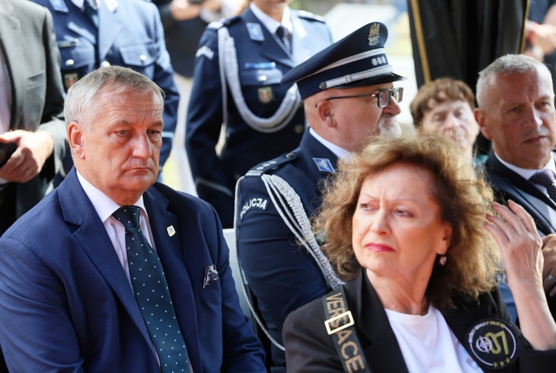 Aktorka Ewa Florczak na pogrzebie Jerzego Dziewulskiego