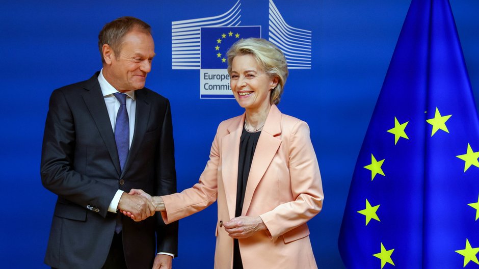 Donald Tusk i Ursula von der Leyen