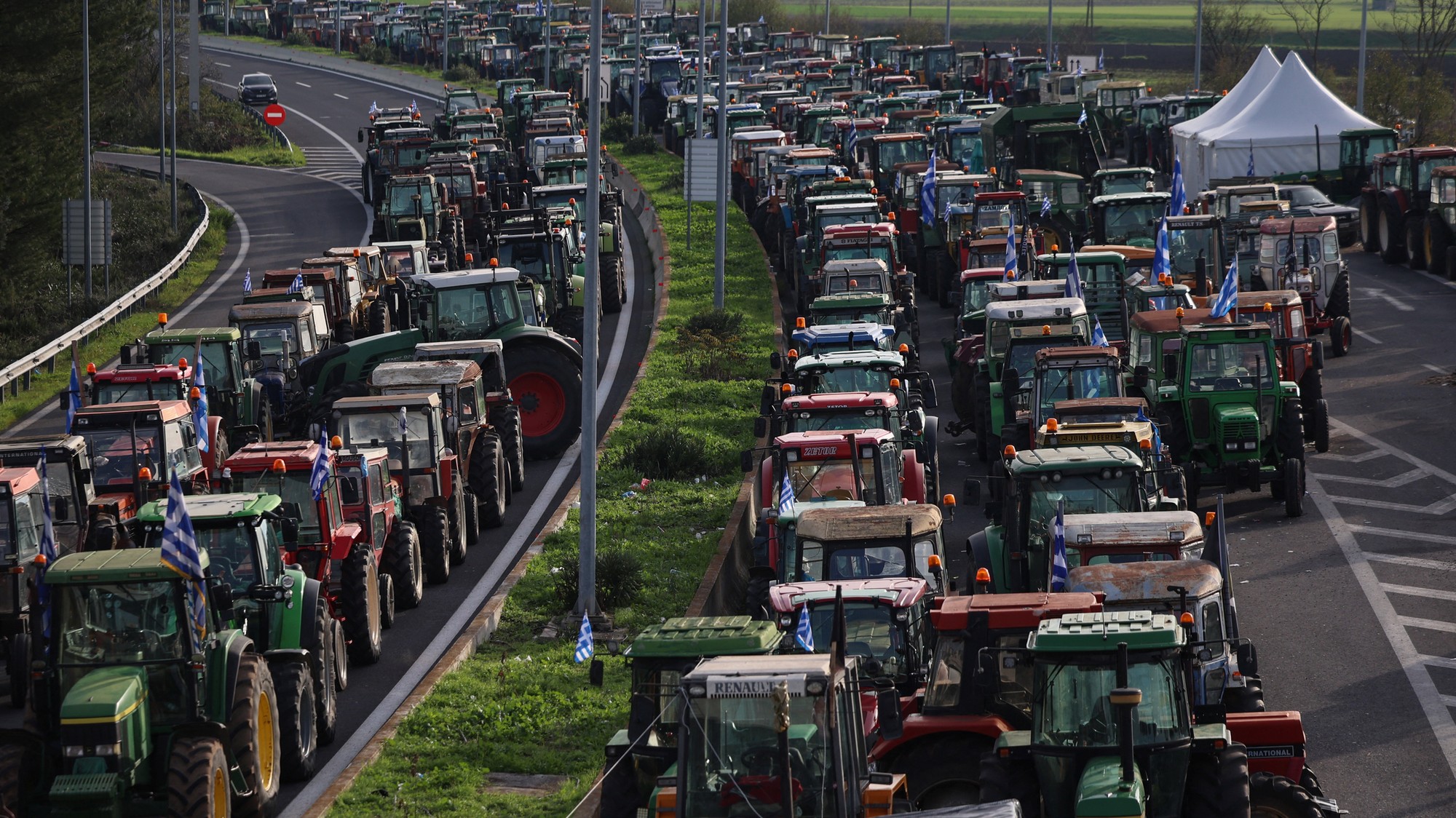 Roľnícky štrajk v Grécku