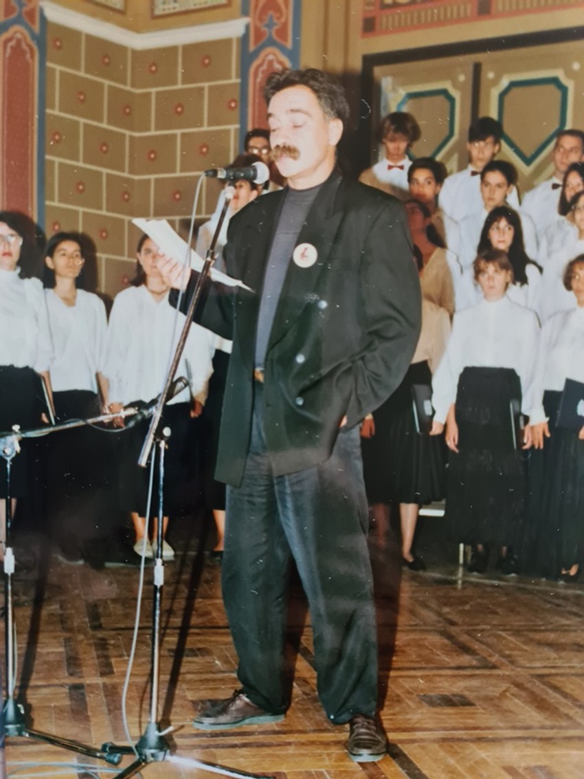 Rajko Petrov Nogo svečano otvara otvara Brankovo 21 kolo, 1992