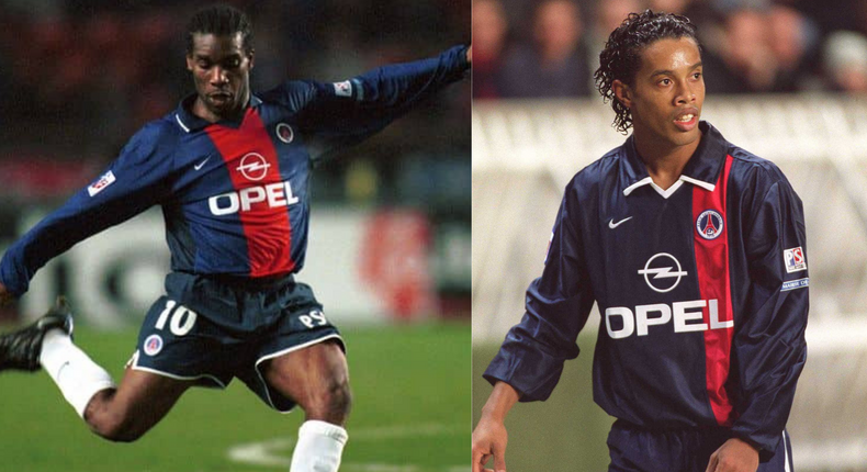 Ronaldinho and Okocha were teammates at PSG