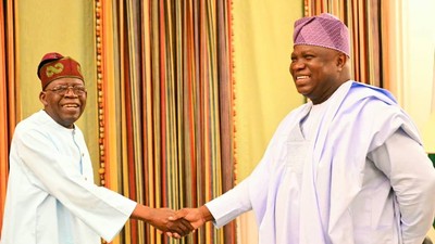 President Bola Tinubu meets former Lagos State Governor, Akinwunmi Ambode in Aso Rock. [Presidency]