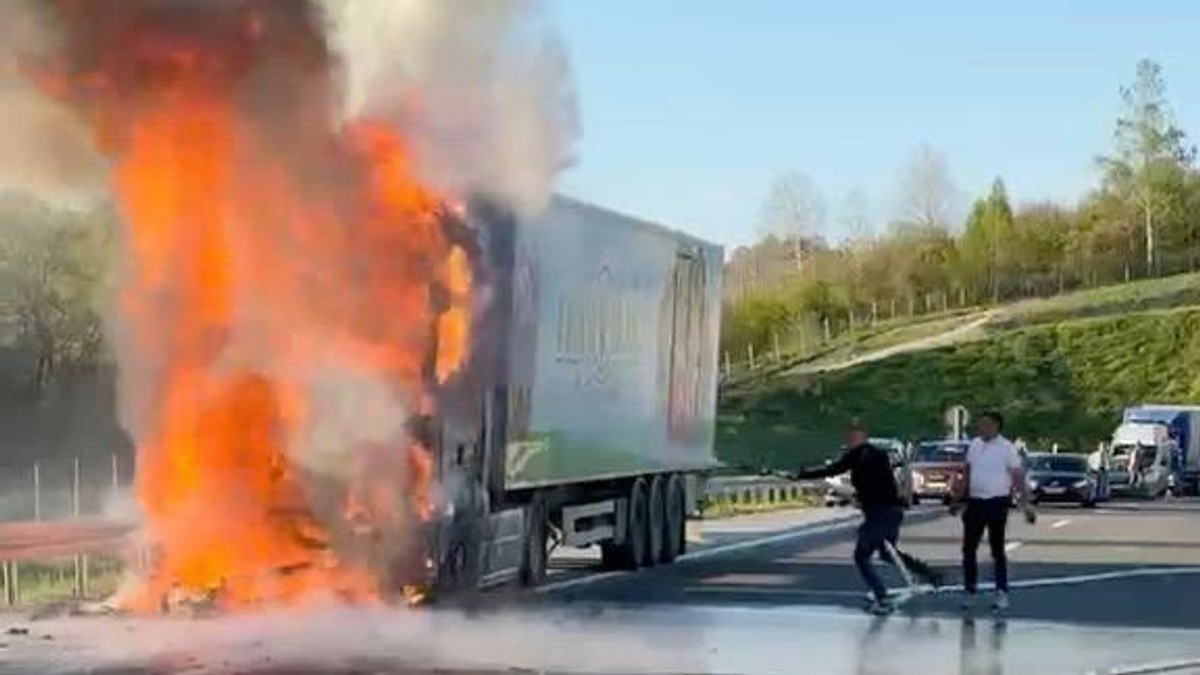 Auto-put Miloš Veliki, požar