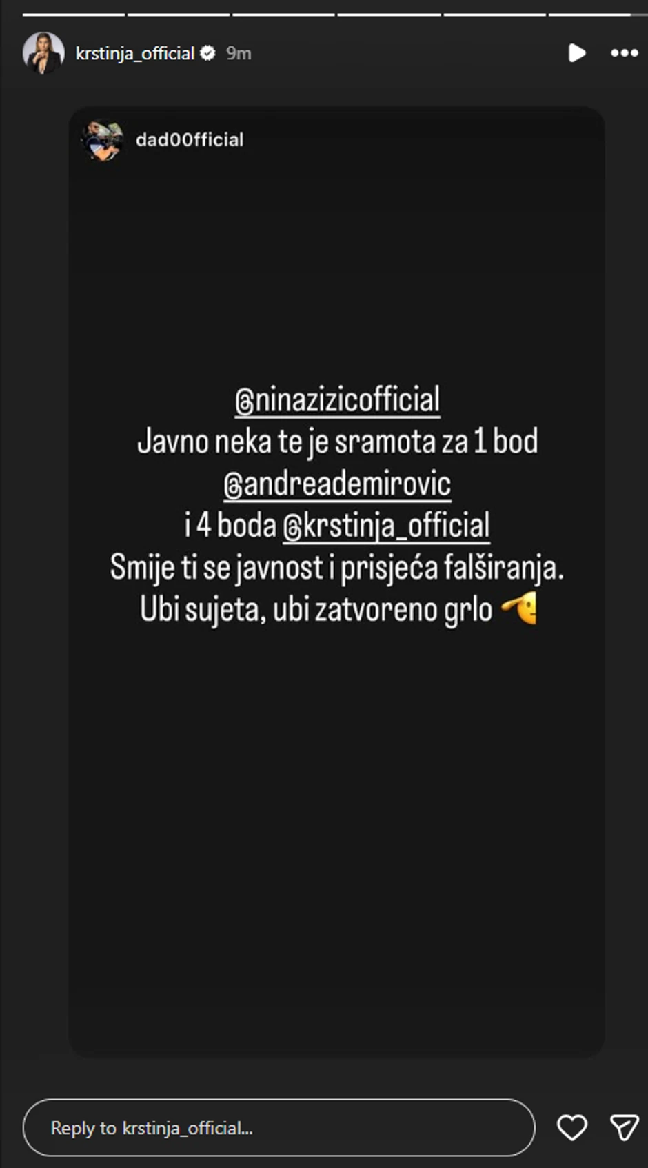 Objava Krstinje Todorović