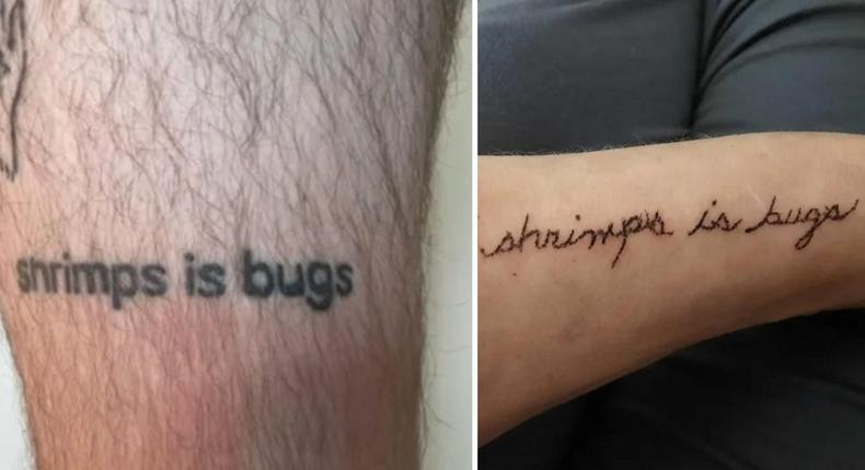 A Redditor went viral when he asked for advice on how to cover his strange tattoo.Reddit: u/Lewbular, Lewis Murray, u/burnin8t0r