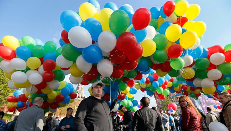Manifestacja na Placu Czerwonym w Moskwie z okazji 1 maja
