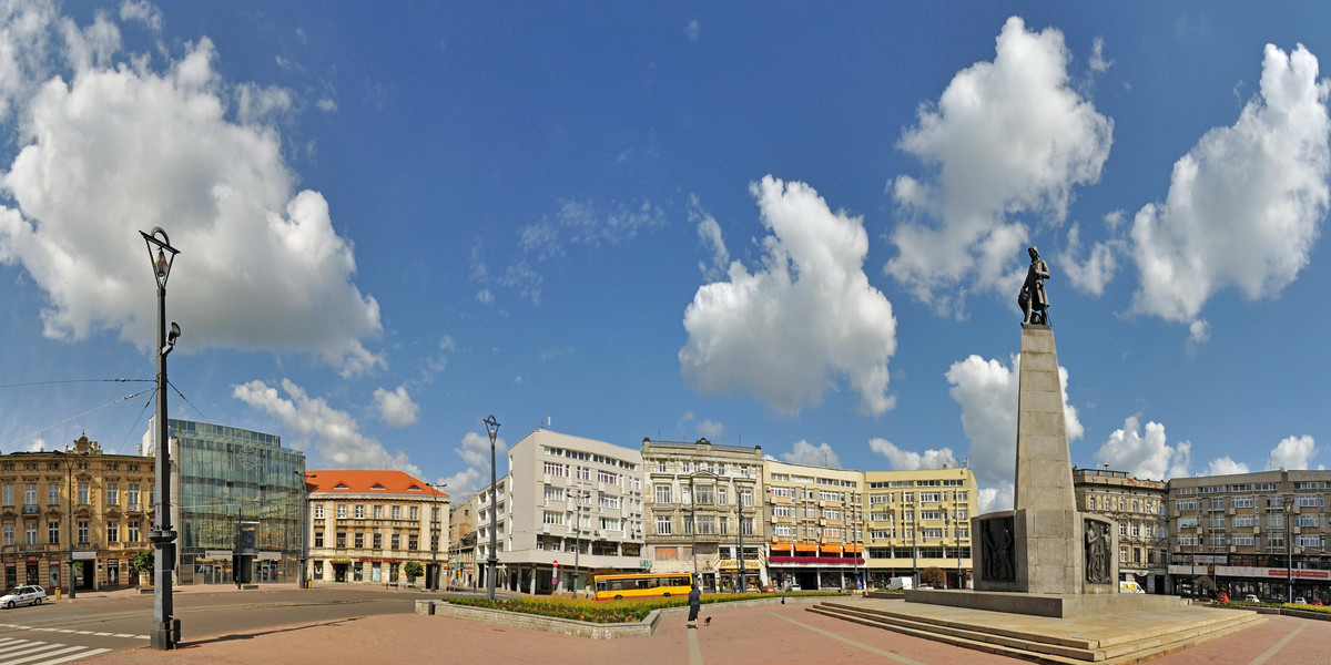 Plac Wolności, Łódź - Stitched Panorama