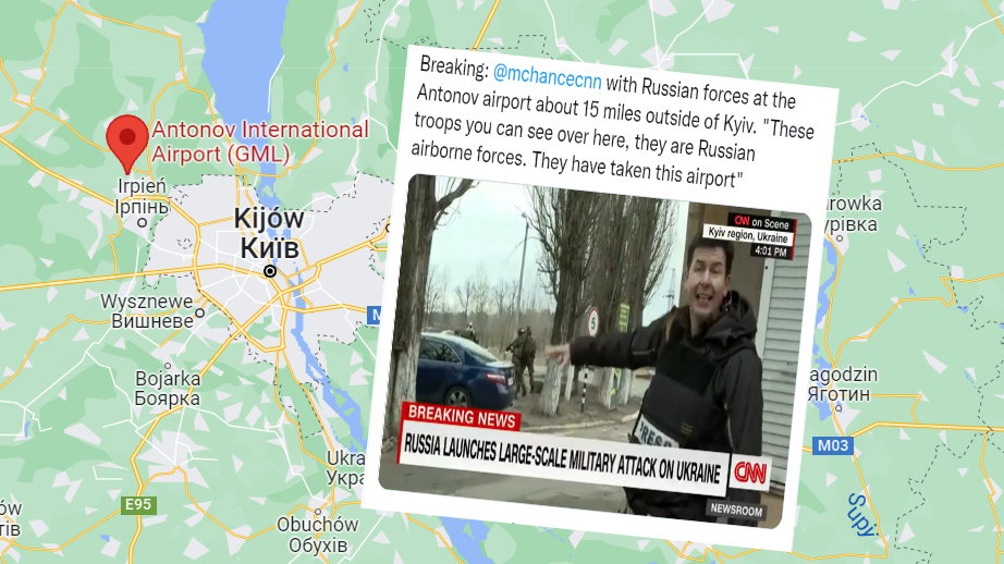 CNN pokazała na żywo żołnierzy rosyjskich 15 mil od Kijowa