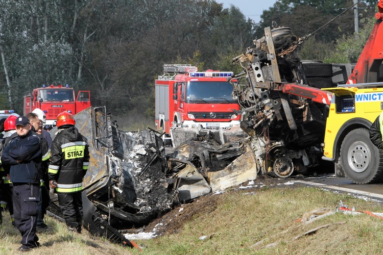 Wypadek w miejscowości Prusice na Dolnym Śląsku