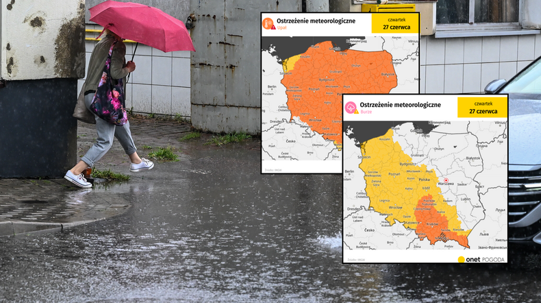 Cała Polska skąpana w pomarańczowych alertach IMGW. Będzie groźnie (mapy: IMGW)