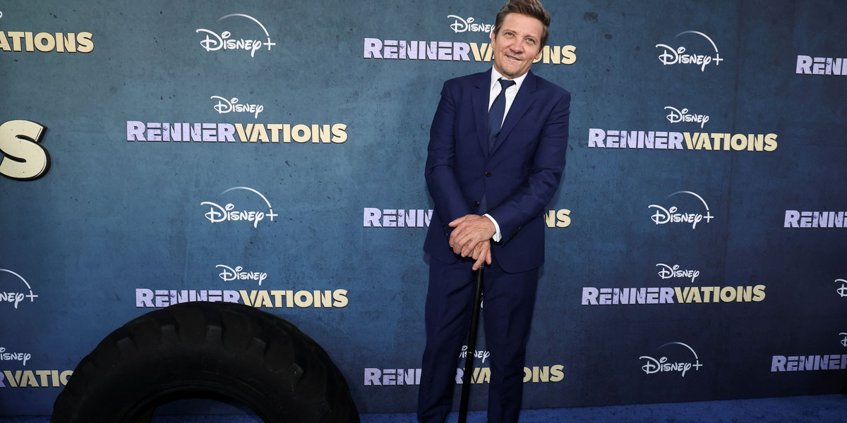 Jeremy Renner na premierze serii "Rennervations". 